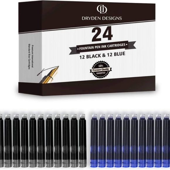 Set of 4 Dryden Designs Fountain Calligraphy Pens with ink Refills - Picture 6 of 9